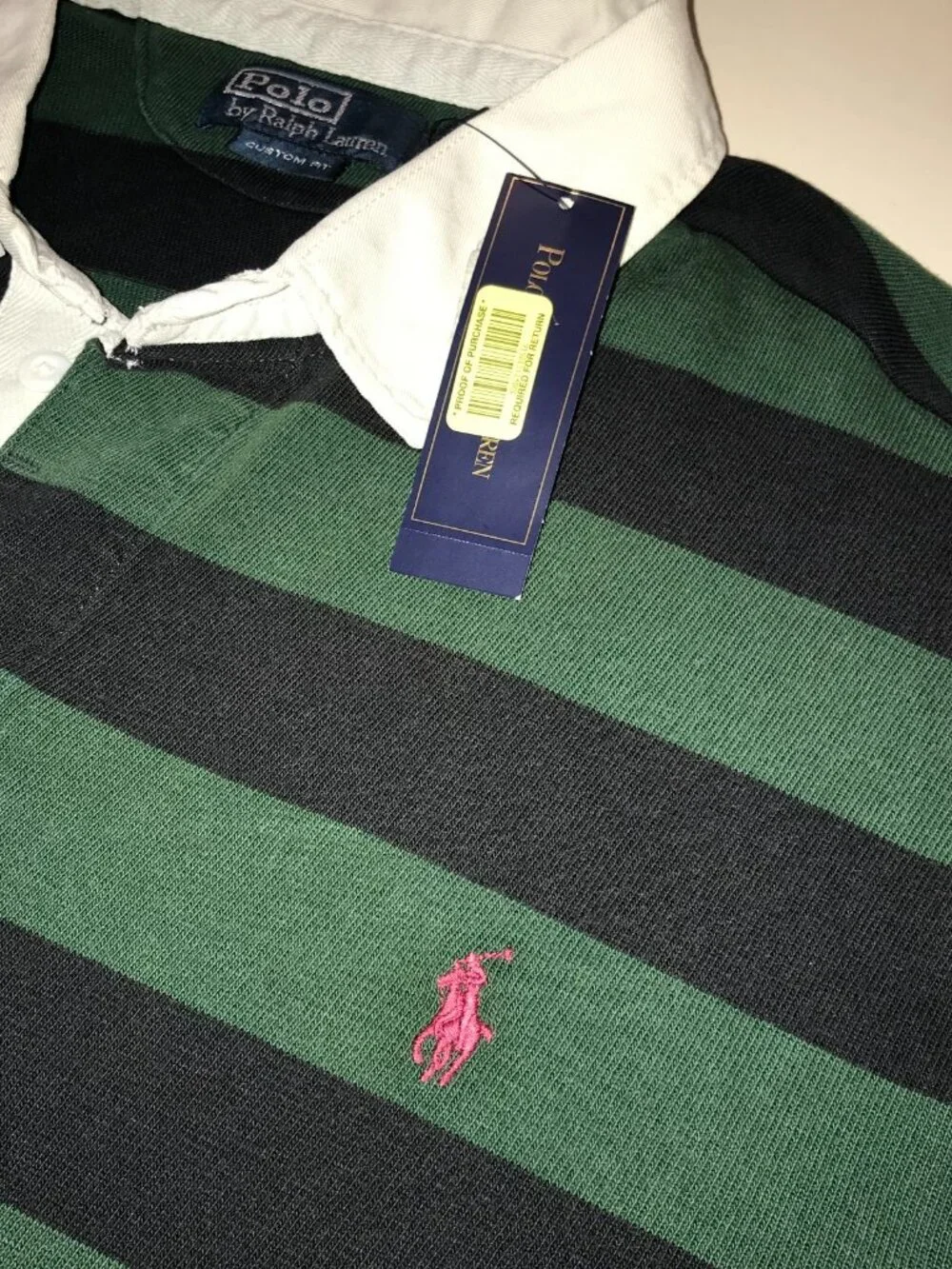 Men's Polo Ralph Lauren Custom Fit Long Sleeve Rugby Polo Shirt-Size 2XL - Picture 5 of 13